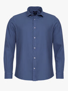 TAILORED FIT MR. BLUE COTTON SHIRT. BLUE