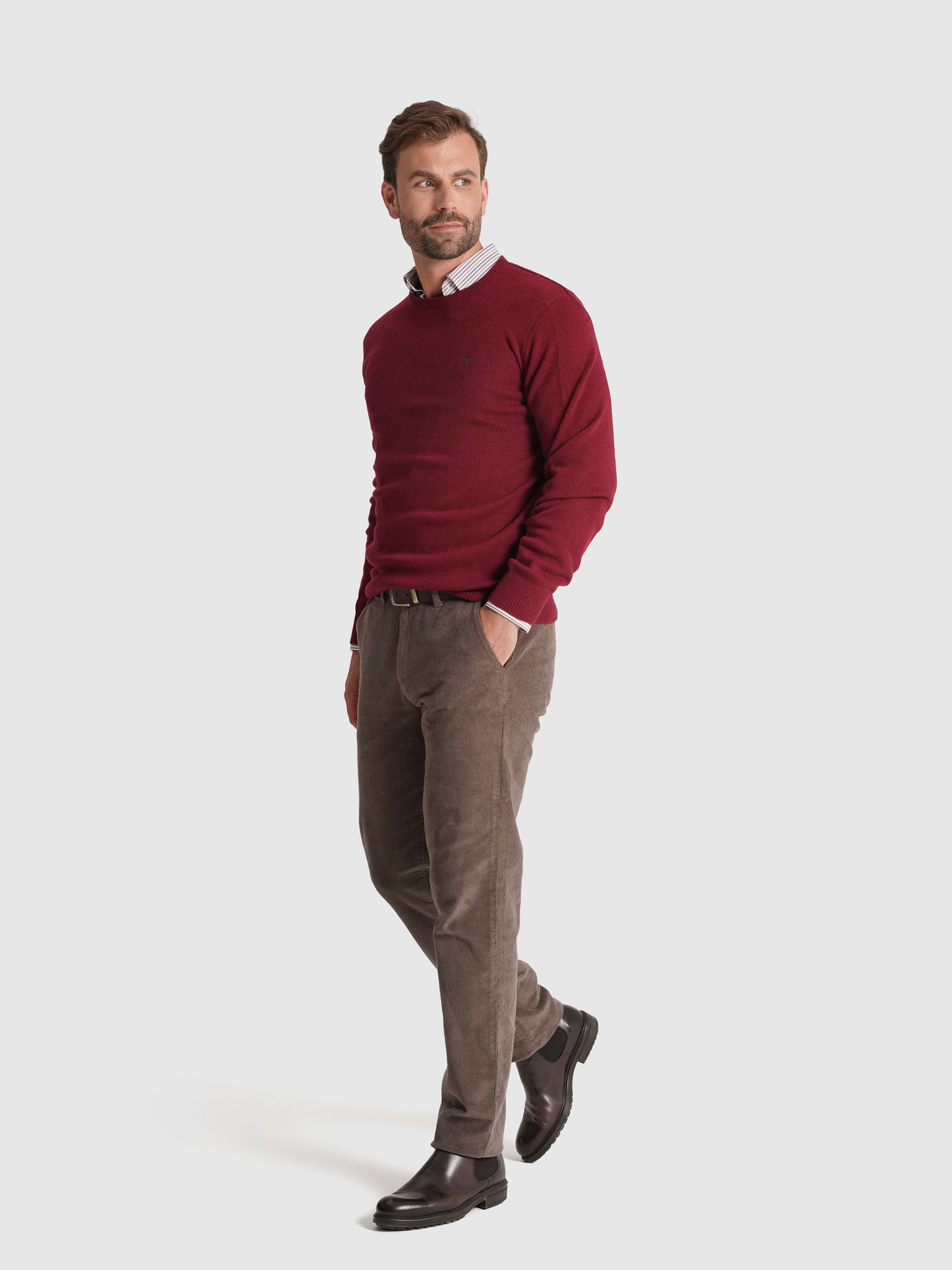 Pullover Lã Vermelho Manga Comprida Regular Fit Mr. Blue