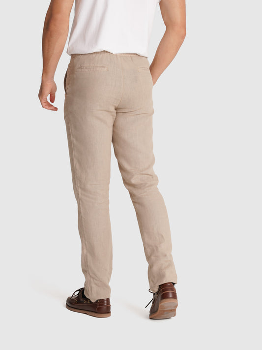 BEIGE REGULAR FIT TROUSERS MARK BELLUCCI