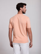 CAMISETA DE ALGODÓN NARANJA MANGA CORTA REGULAR FIT MR. AZUL
