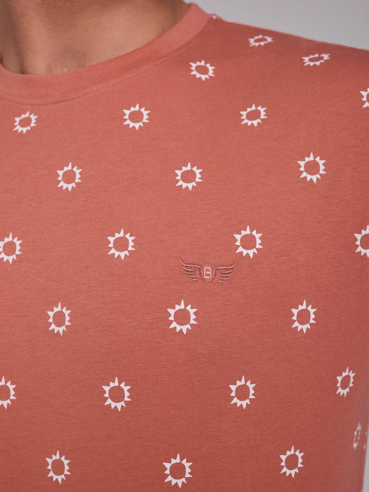 CAMISETA ALGODÓN ROSA MANGA CORTA REGULAR FIT MR. AZUL