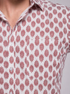 RED COTTON SHIRT SHORT SLEEVE REGULAR FIT MR. BLUE