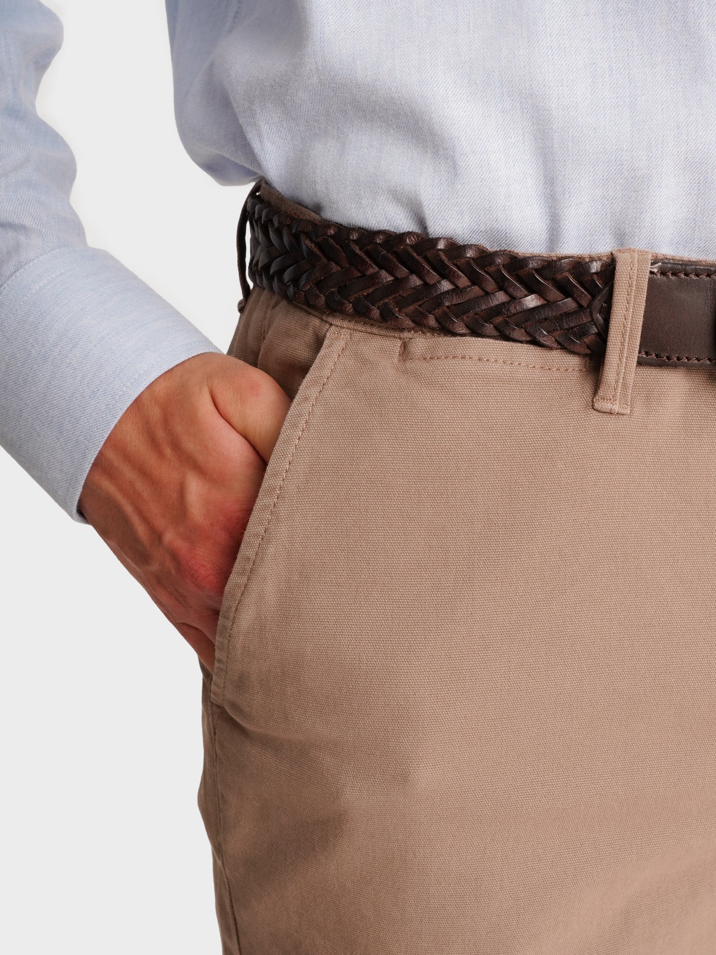 PANTALÓN ESTRUCTURA SLIM FIT BEIGE MR. AZUL