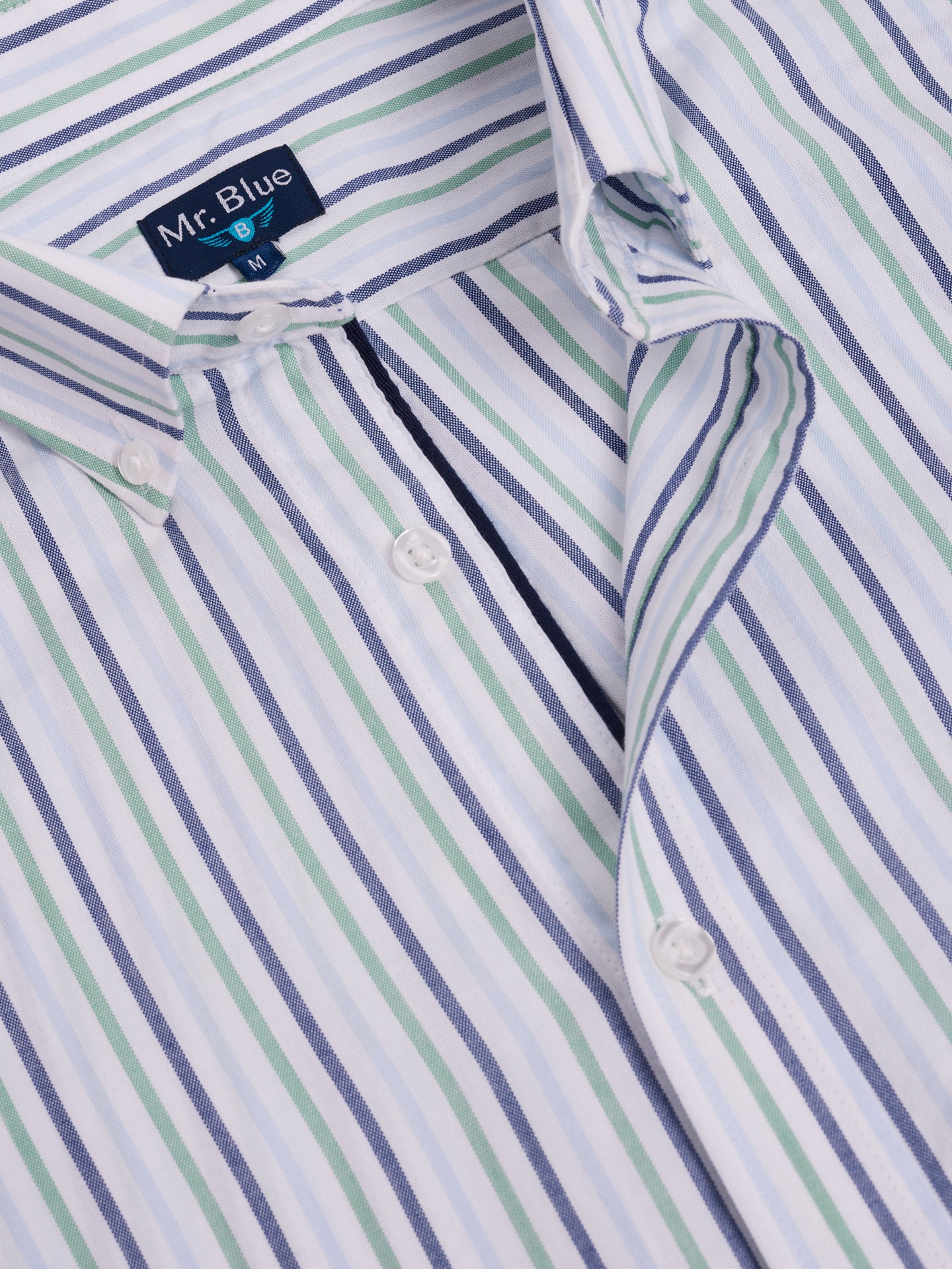 CAMISA ALGODÓN AZUL MANGA LARGA REGULAR FIT MR. AZUL