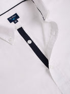 CAMISA ALGODÃO BRANCA MANGA COMPRIDA REGULAR FIT MR. BLUE