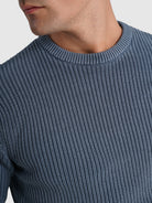 BLUE COTTON PULLOVER LONG SLEEVE REGULAR FIT MR. BLUE
