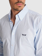 CAMISA ALGODÃO AZUL MANGA COMPRIDA REGULAR FIT MR. BLUE