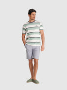 T-SHIRT ALGODÃO VERDE MANGA CURTA REGULAR FIT MR. BLUE