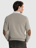 JERSEY DE LANA VERDE CON CODERAS MR REGULAR FIT. AZUL