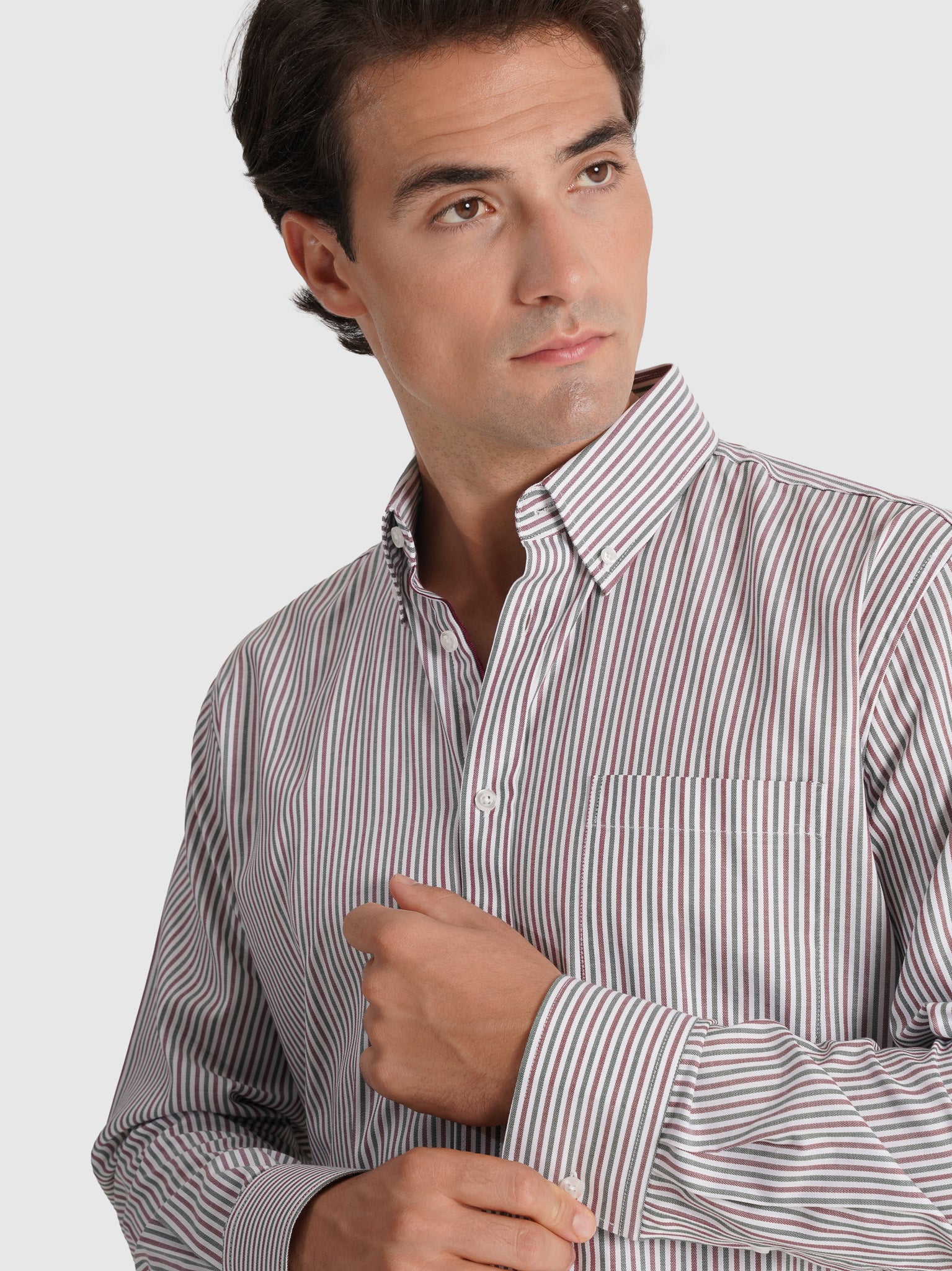 CAMISA ALGODÃO VERDE MANGA COMPRIDA REGULAR FIT MR. BLUE