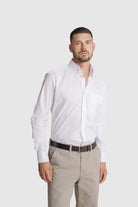 CAMISA POPELINE REGULAR FIT BRANCA LISA MR. BLUE