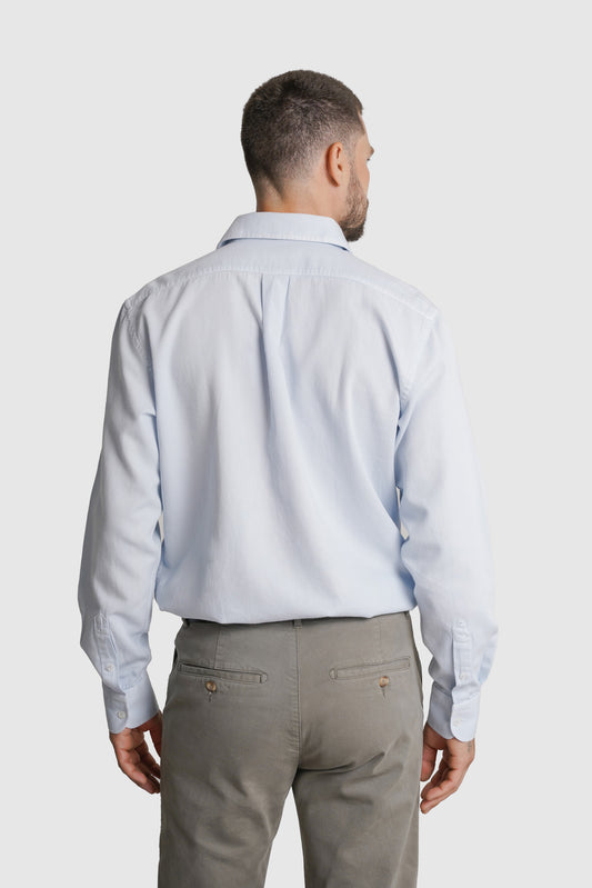 CAMISA PIQUET REGULAR FIT AZUL LISA MARK BELLUCCI