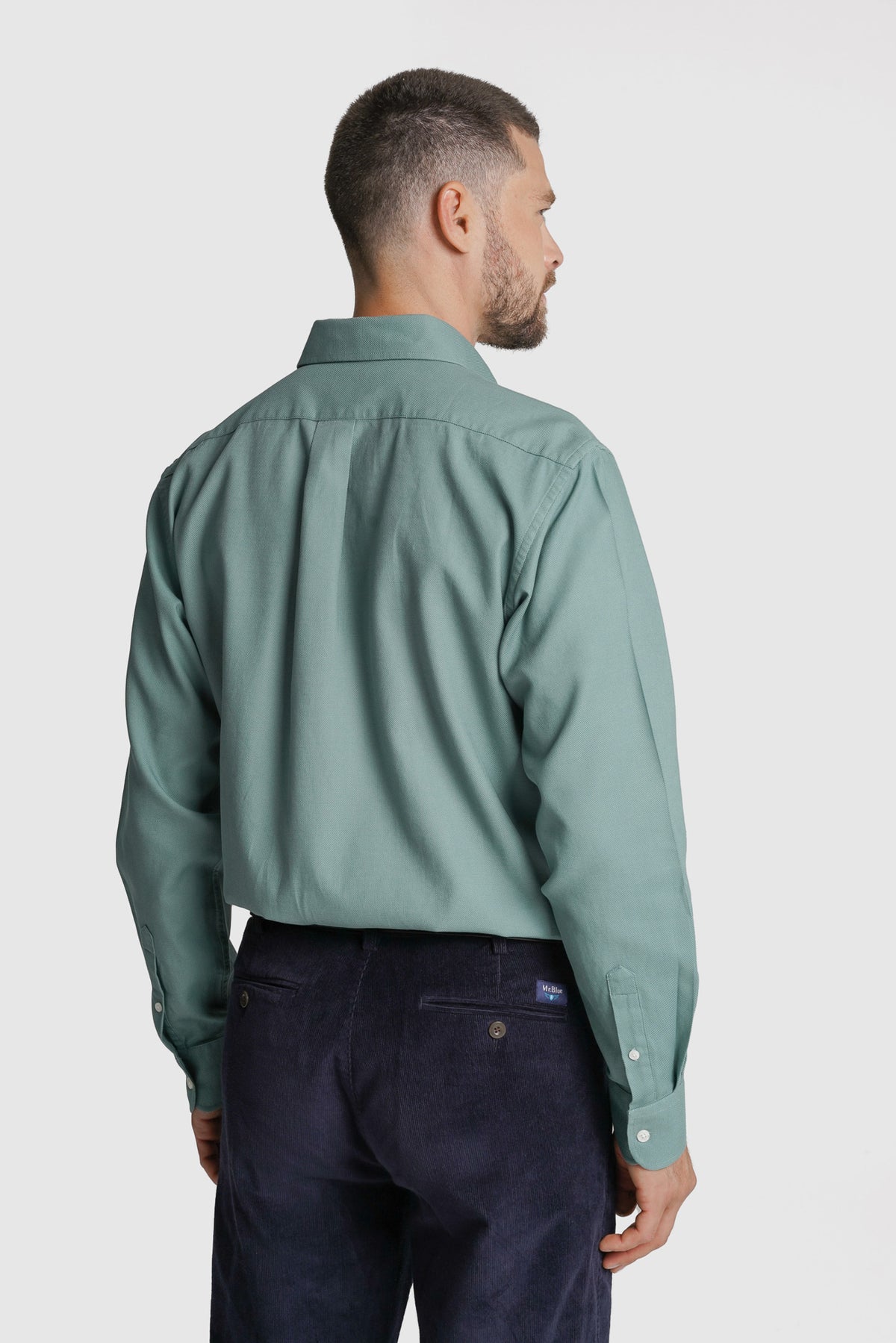 CAMISA ESTRUTURADA REGULAR FIT VERDE LISA MR. BLUE