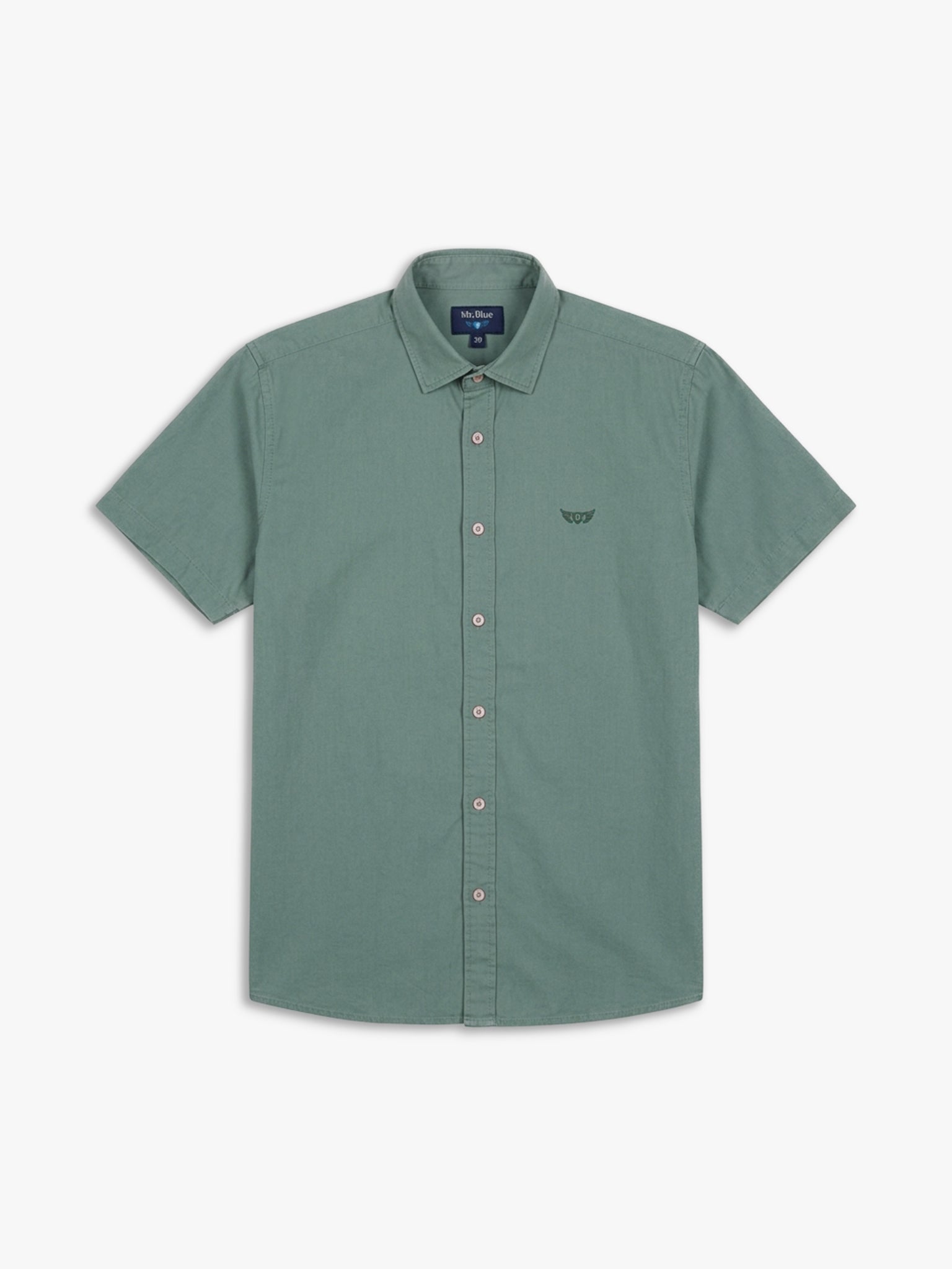 CAMISA MANGA CURTA REGULAR FIT VERDE LISA MR. BLUE