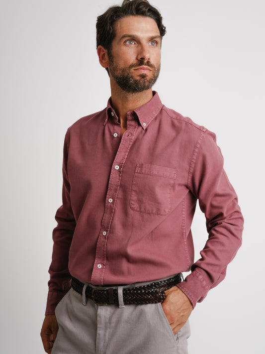 Regular Fit Structured Shirt Red