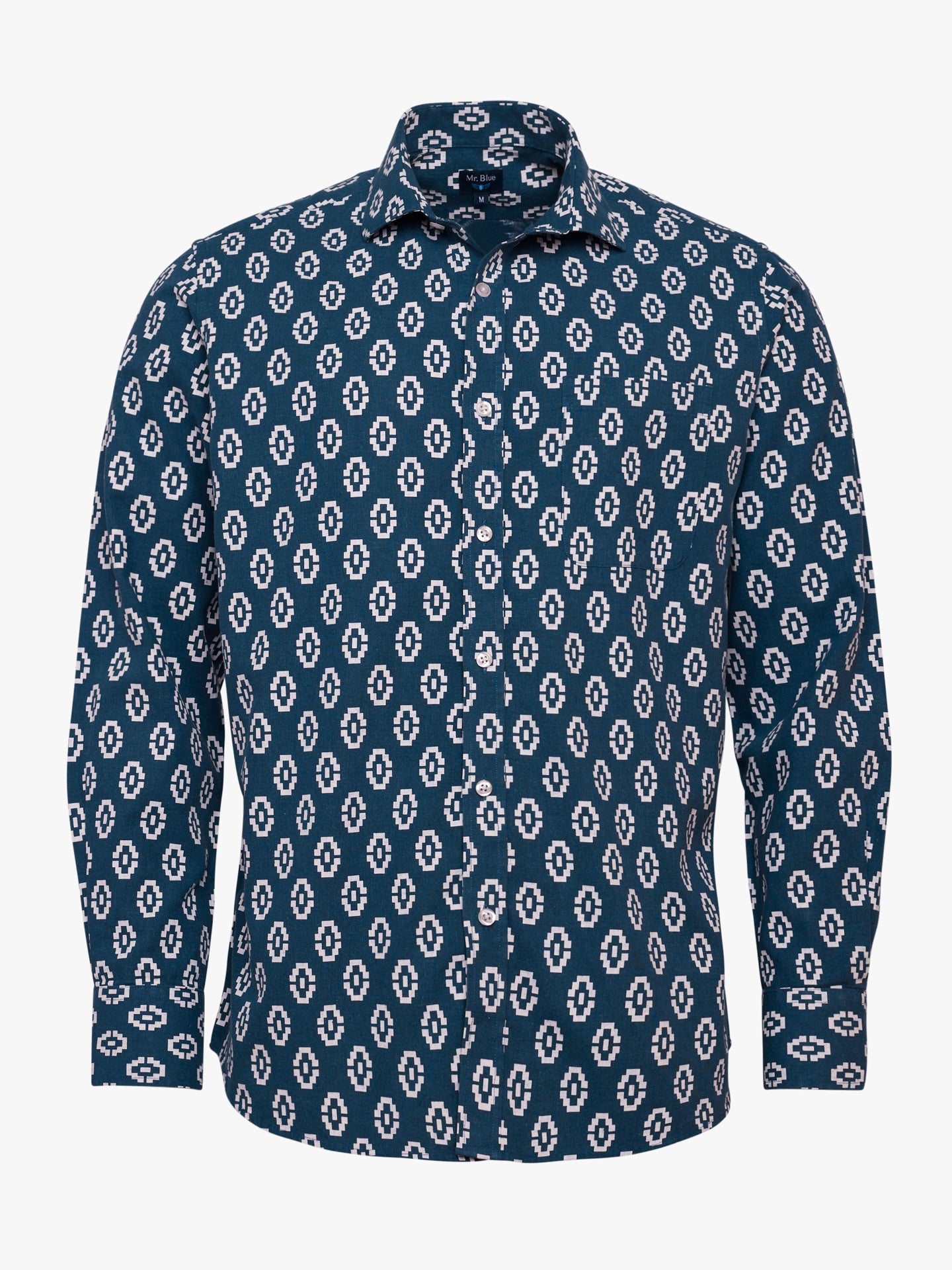 Regular Fit Blue Linen Shirt Mr. Blue
